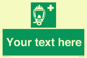 Custom sign safe condition Emergency escape breathing device